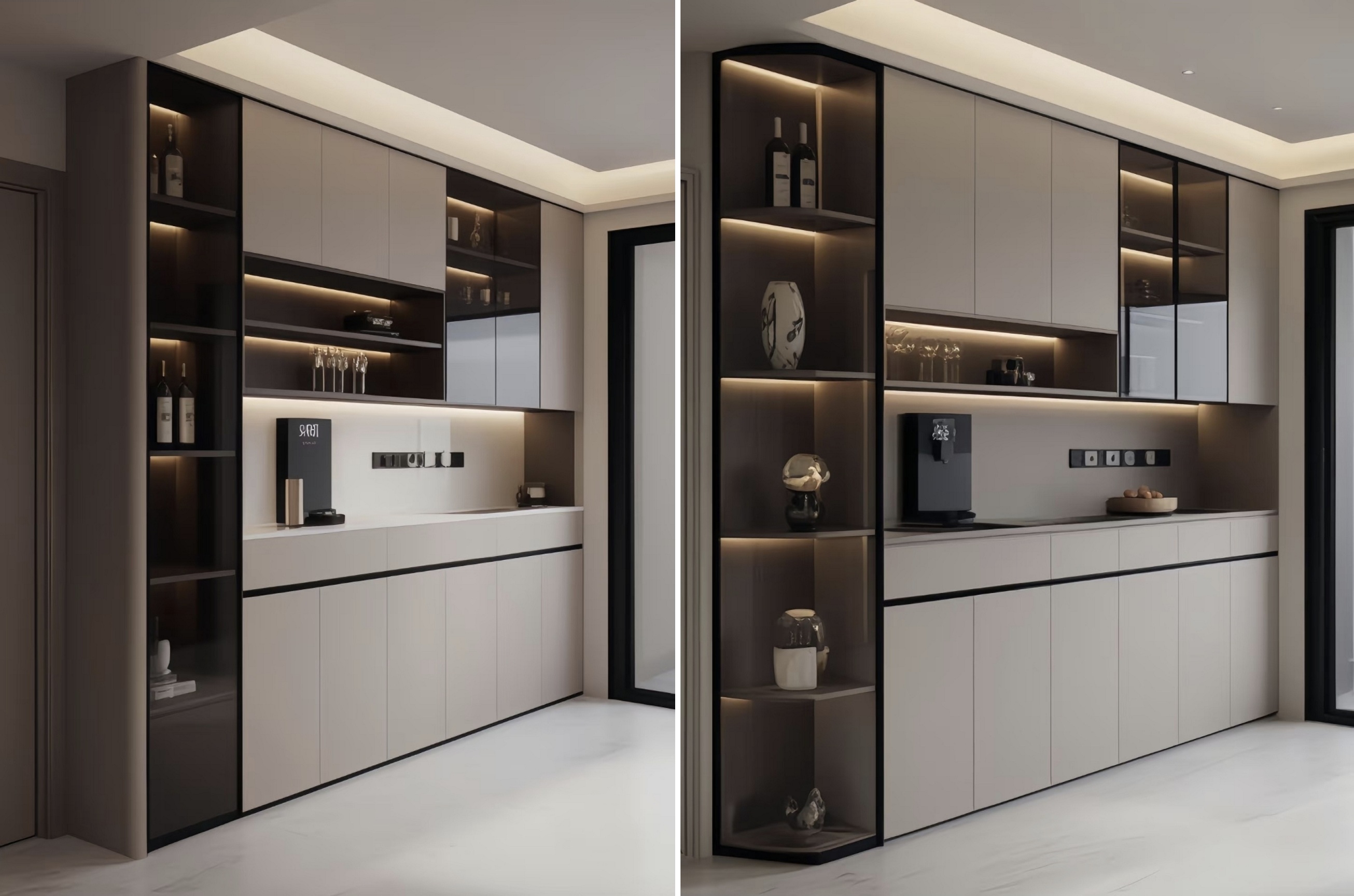 जेवणाचे साइडबोर्ड डिझाइन जे व्यावहारिकतेसह सौंदर्यशास्त्र संतुलित करते